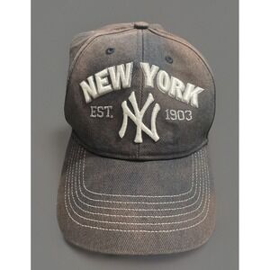 Vintage NY Yankees Hat Cap Adult OSFA Blue '47 MLB Baseball Men's Bleach Style
